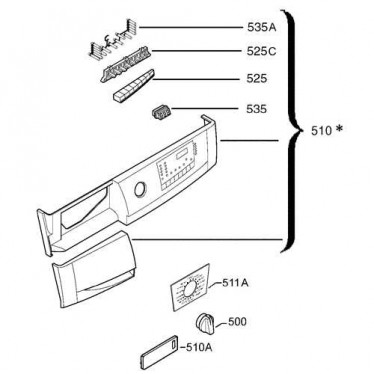 Панель керування у зборі для пральної машини Electrolux 1322011105