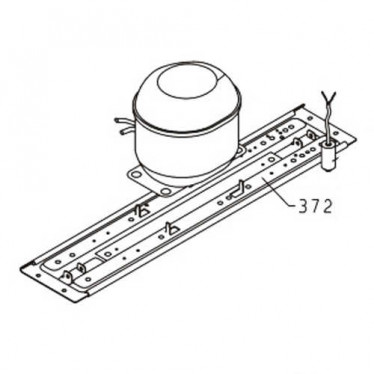 Планка кріплення компресора для холодильника Gorenje 597241