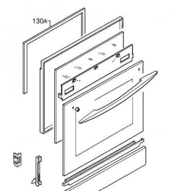 Ущільнення дверей (ущільнювач) для духовки Electrolux 3578334017